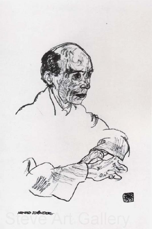Egon Schiele Portrait of arnold schonberg Spain oil painting art